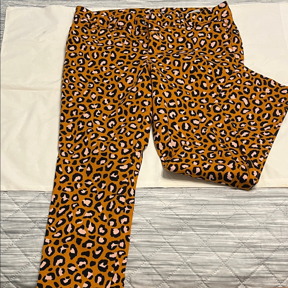 Old Navy Animal Print Pants in Orange and Black